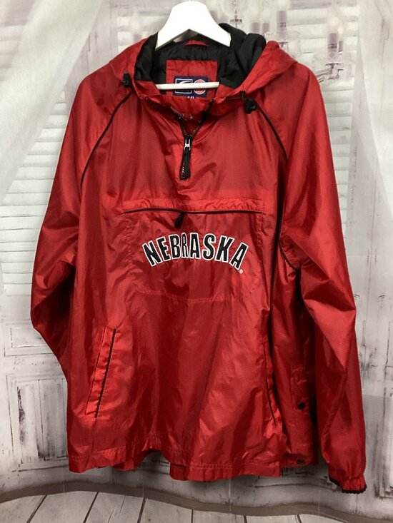 Other - Vintage Nebraska Huskers Pullover Jacket Red Windbreaker Hoodie XL